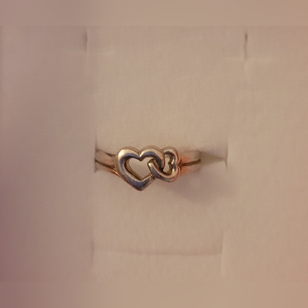 Sterling Silver Linked Heart Ring